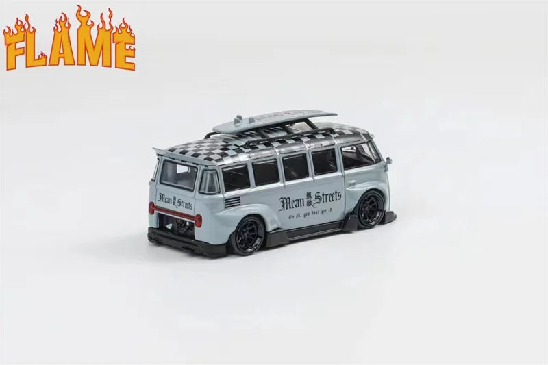 Flame Model 1:64 T1 Kombi dusty blue Limited499 Diecast Model Car