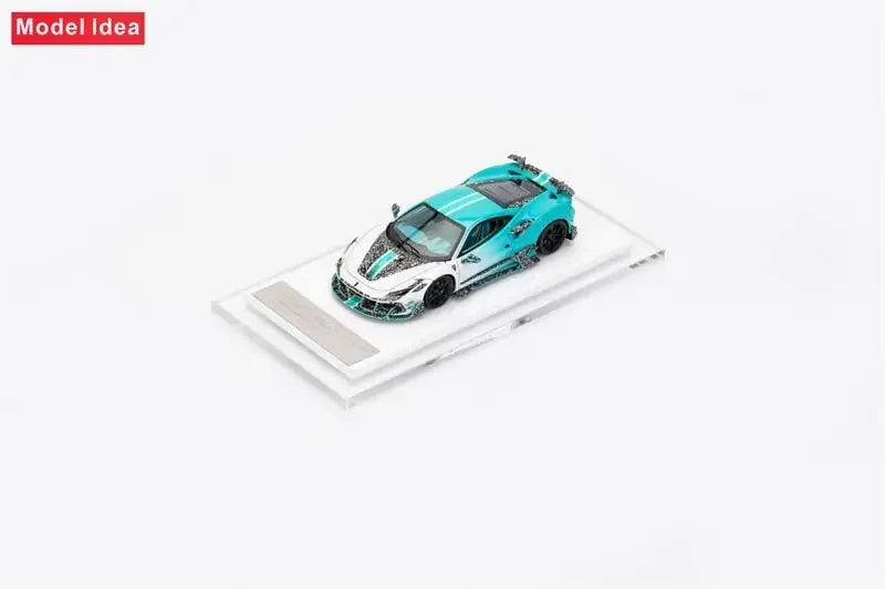 [PreSale] Model Idea 1:64 F8 Tributo Mansory F8XX Blue White Limited299 Resin Model Car