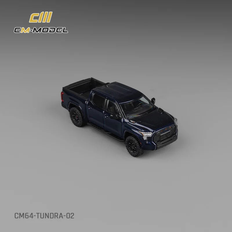 PreSale CM MODEL 1:64 Tundar Metallic Blue Pickup Collection Miniature Diecast Metal Model Car