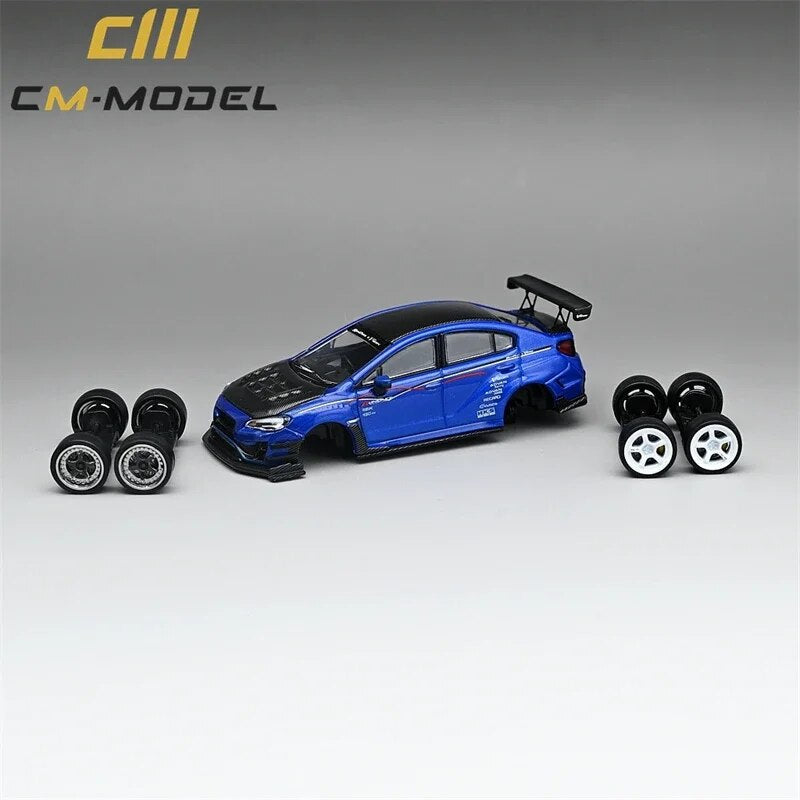 CM MODEL  1:64 VAB WRX VA VARIS /STI&S4 Blue Diecast Model Car