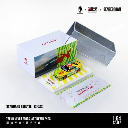 ModernArt & SENSEORGAN / TIME MICRO1:64 Skyline R34 SAFETY CAR / PURPLE Diecast Model Car