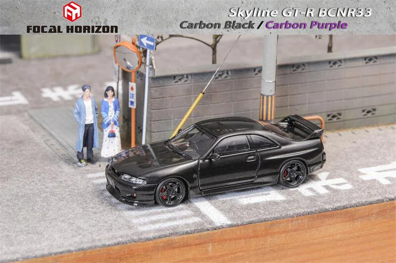 Focal Horizon FH 1:64 GTR R35 Black / White R33 Full Carbon
