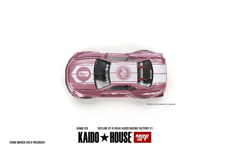 Kaido House x MINI GT 1:64 Skyline GT-R (R34) KAIDO RACING FACTORY V1 Diecast Model Car