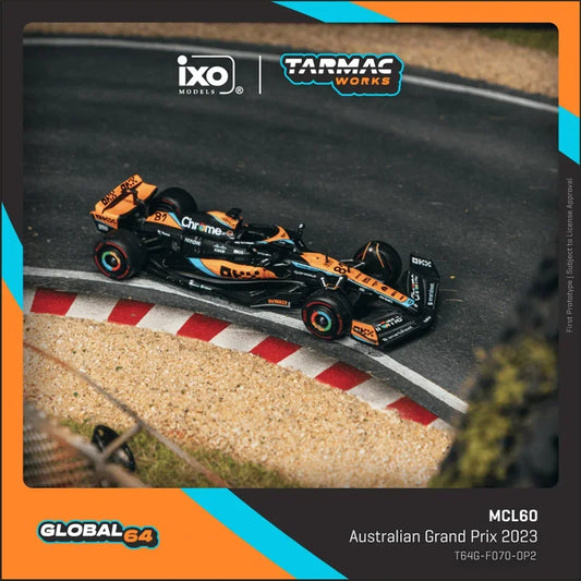 Tarmac Works 1:64 MCL60 Piastri Australian 2023 Die-Cast Car Model Collection Miniature