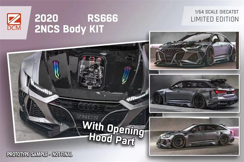 **Pre-Order** DCM 1:64 Rs6 black limited999 Diecast Model Car