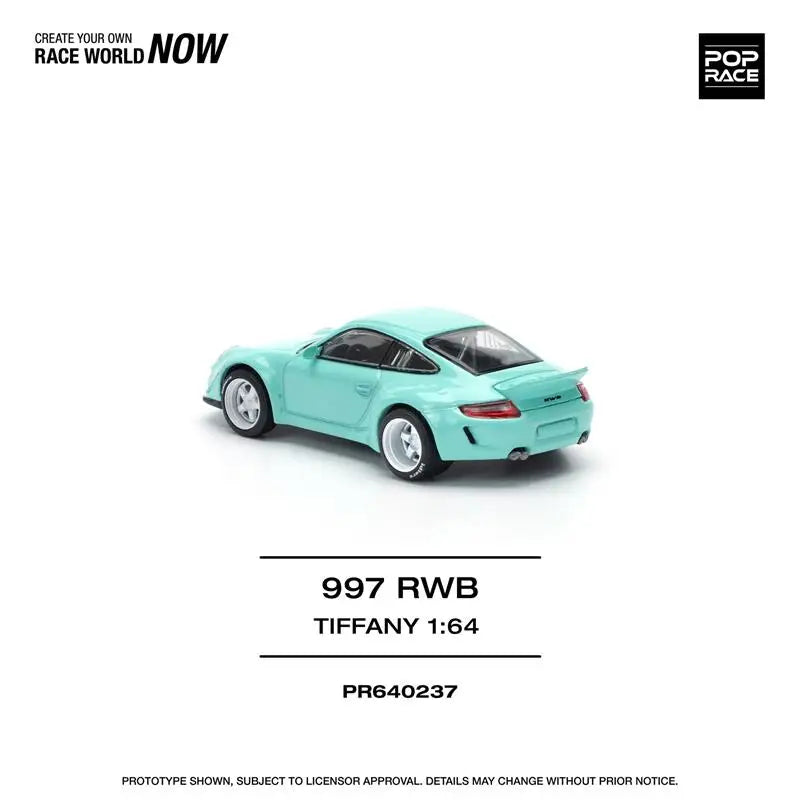 Pop Race 1:64 RWB997 Rauh-Welt Duck Wing Die-Cast Car Model Miniature Gifts
