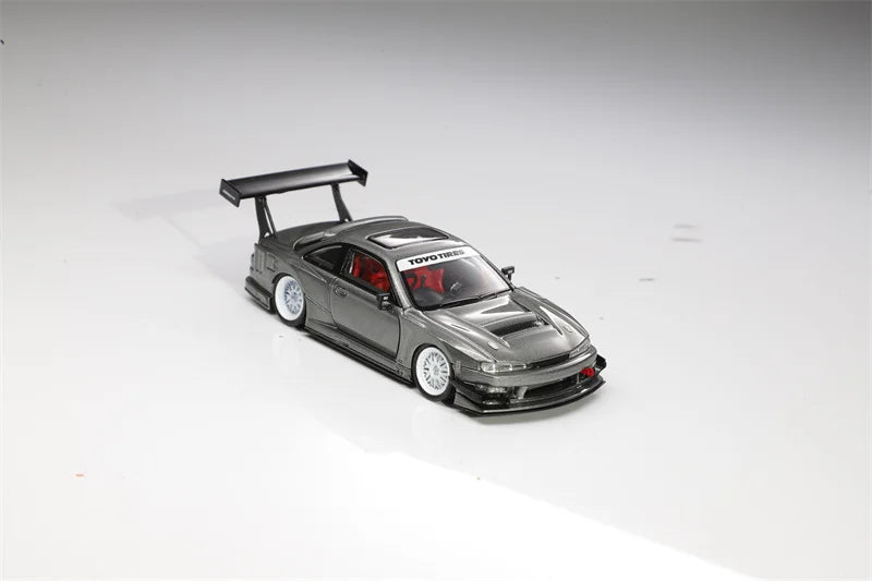 MORTAL 1:64 S14 Silvia LV1JSEIJI GT-Spec Ookawara Die-Cast Car Model Miniature Gifts