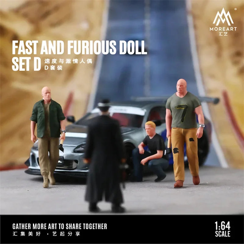 MoreArt 1:64 FAST AND FURIOUS DOLL SET Figres Dioramas