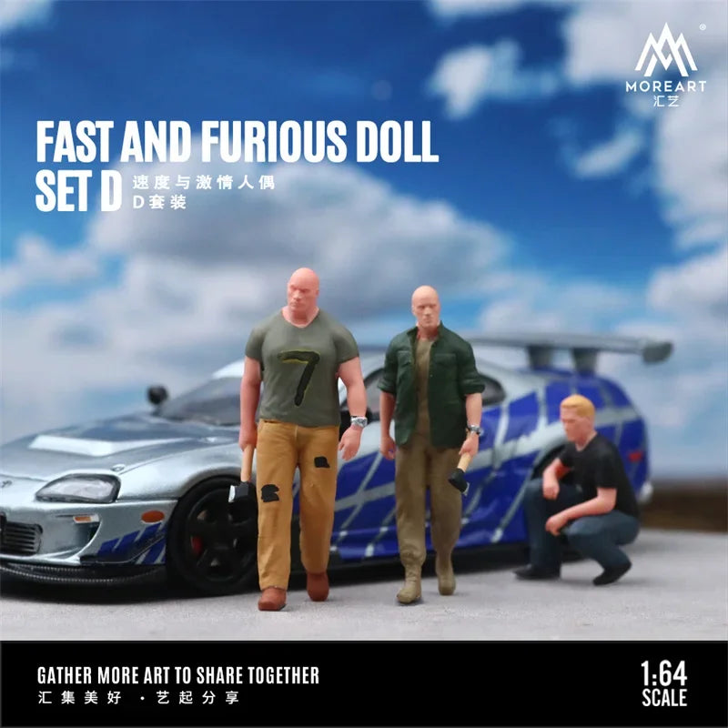 MoreArt 1:64 FAST AND FURIOUS DOLL SET Figres Dioramas