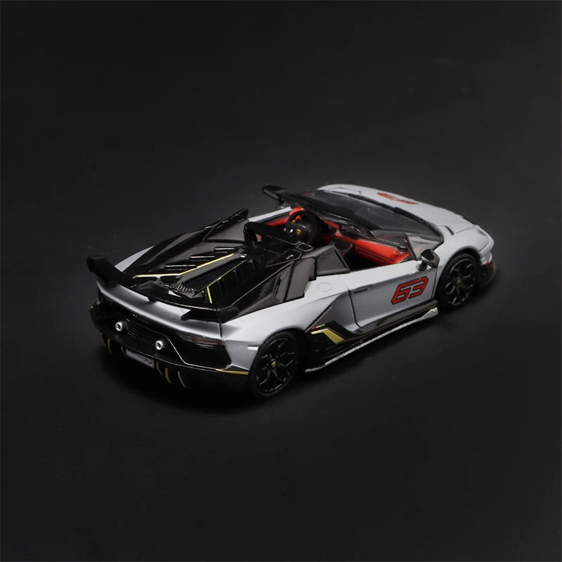 Maxwell 1:64 Aventador LP770-4 SVJ Combat Grey#63 2025HEC Limited499 Diecast Model Car