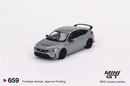 MINI GT 1:64 Honda Civic Type R Sonic Gray Pearl 2023 Diecast Model Car