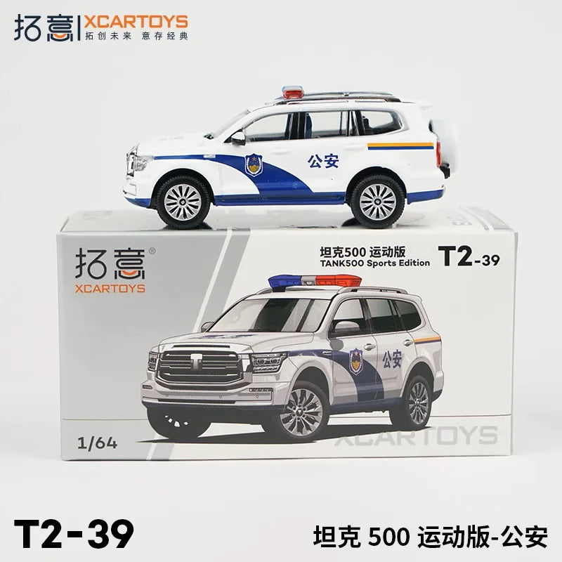 XCarToys 1:64 Tank 500 Sport Police Diecast Model Car