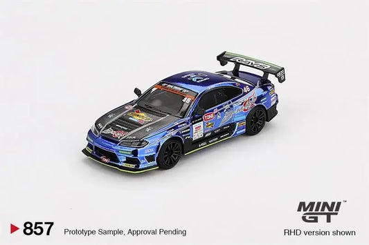 MINI GT 1:64 Silvia S15 #46 D-MAX Racing 2023 D1 Collection Miniature DieCast Model Car