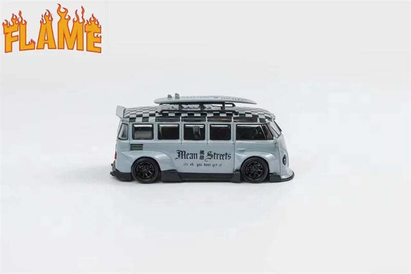 Flame Model 1:64 T1 Kombi dusty blue Limited499 Diecast Model Car