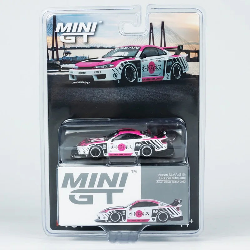 Blister BL -MINI GT 1:64 SuperGT 007 GTR #33 LB S15 35RR KUMA SEMA RX7 Diecast Model Car