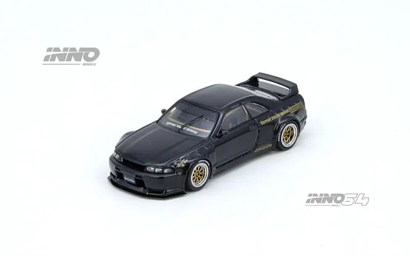 PreSale INNO64 1:64 PANDEM GT-R BCNR33 Black Collection Miniature DieCast Model Car