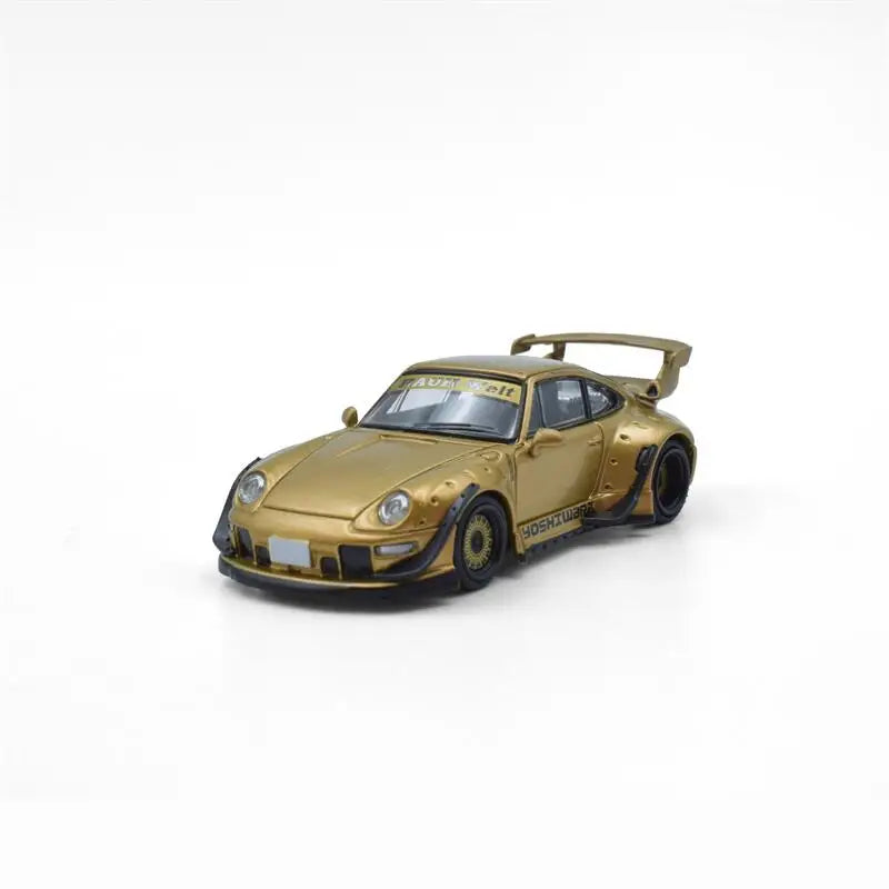 Model Model 1:64 RWB993 Matte Pink / Gold Die-Cast Car Model Miniature Gifts