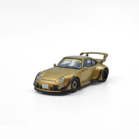Model Model 1:64 RWB993 Gold Die-Cast Car Model Miniature Gifts