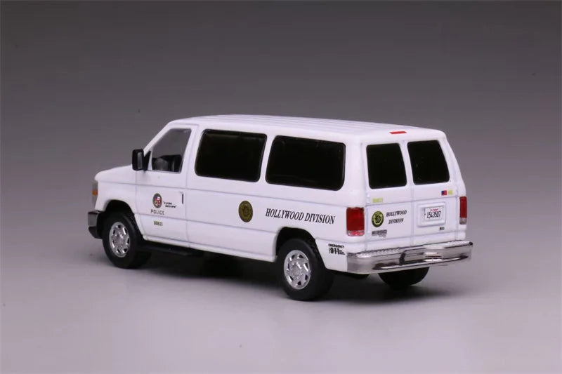 596Model 1:64 E Hollywood Precinct white Diecast Model Car