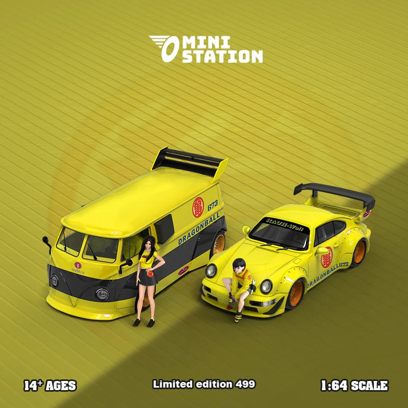 Mini Station  1:64 T1 VAN / RWB 964 DB Diecast Model Car