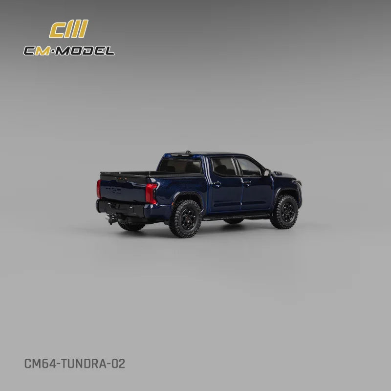 PreSale CM MODEL 1:64 Tundar Metallic Blue Pickup Collection Miniature Diecast Metal Model Car
