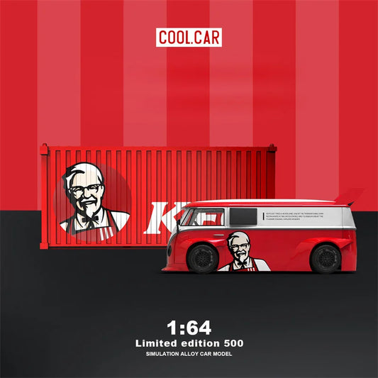 Cool Car 1:64 T1  Red Container set Limited500 Diecast Model Car