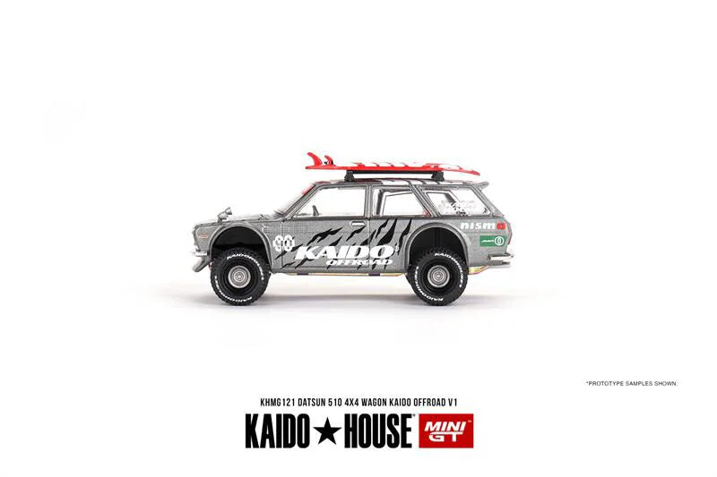 Kaido House x MINI GT 1:64 Datsun KAIDO 510 Wagon 4x4 Kaido Offroad V1 Diecast Model Car