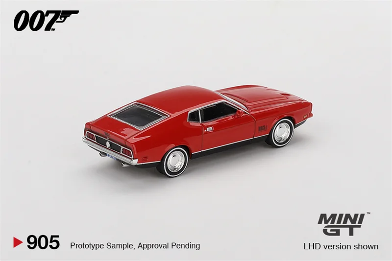 MINI GT 1:64 Mustang Mach 1 "Diamonds Are Forever" English Blister Packaging China Edition RHD RED Diecast Model Car