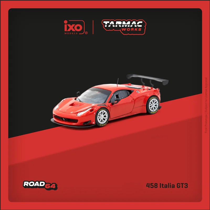 **Pre-Order** Tarmac Works 1:64 458 Italia GT3 Red Diecast Model Car