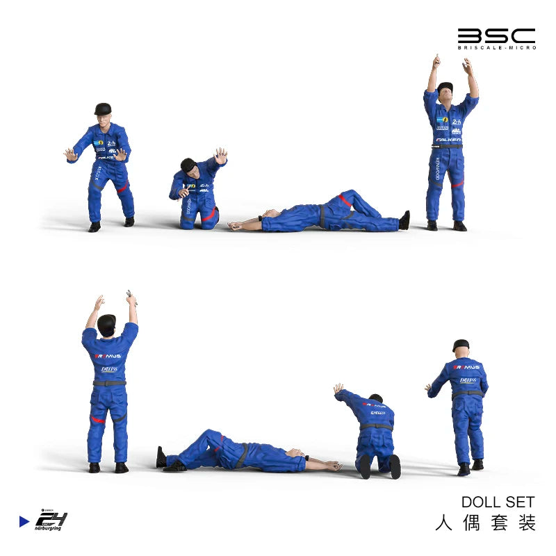 BSC 1:64 STI T1 Wrangler Figures set Trailer set limited499 Diecast Model Car