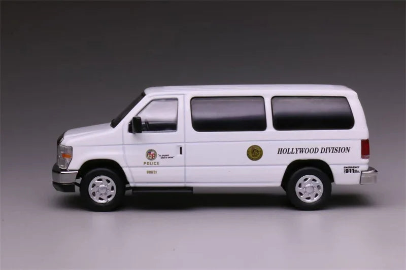596Model 1:64 E Hollywood Precinct white Diecast Model Car