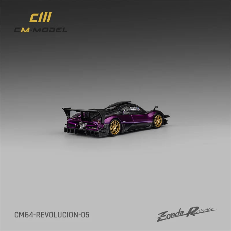 CM MODEL 1:64 Pagani Zonda Revolucion Purple Diecast Model Car