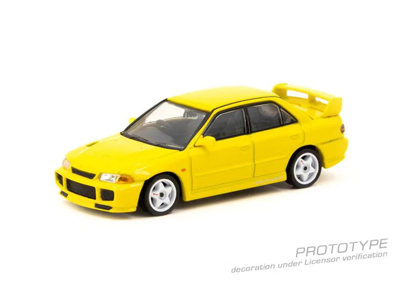 Tarmac Work 1:64 Lancer GSR Evolution III Yellow Diecast Model Car