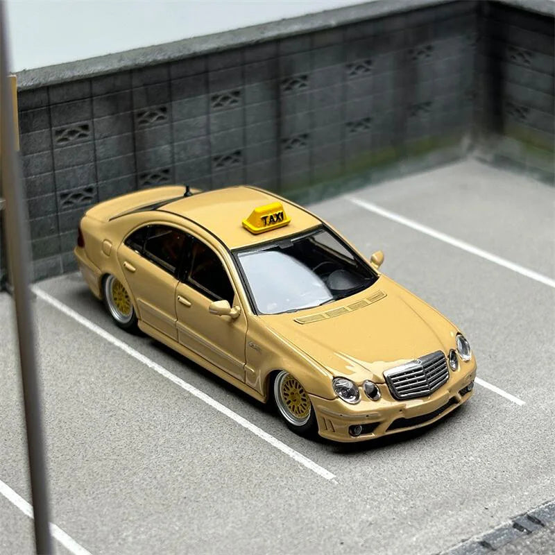 MK MODEL 1:64 E63 W211 Taxi Yellow Diecast Model Car
