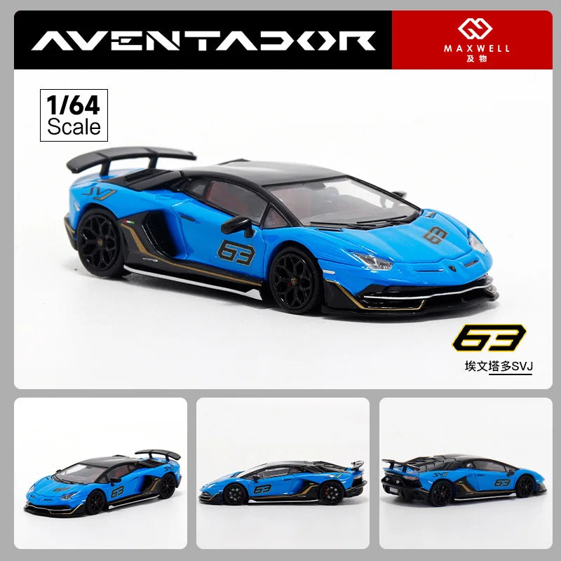 Maxwell 1:64 Aventador svj63 Pearlescent Limited399 Diecast Model Car
