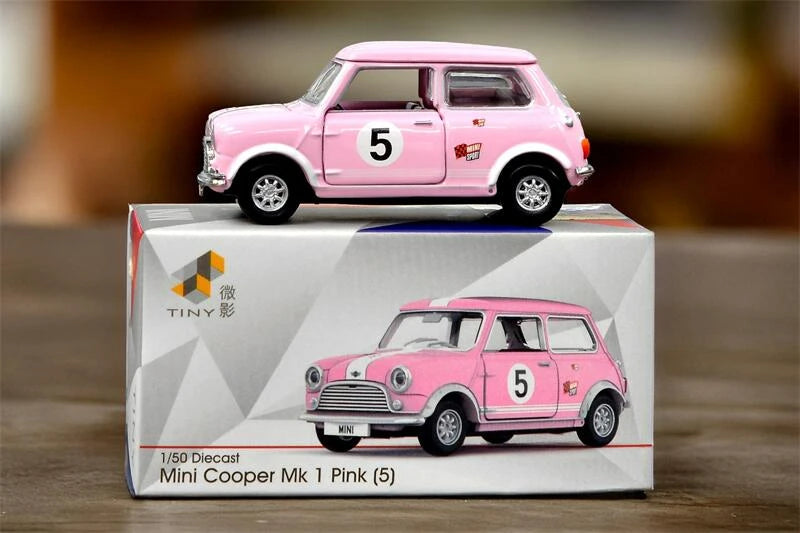 Tiny 1:50 Mini Cooper Mk 1 Pink Diecast Model Car