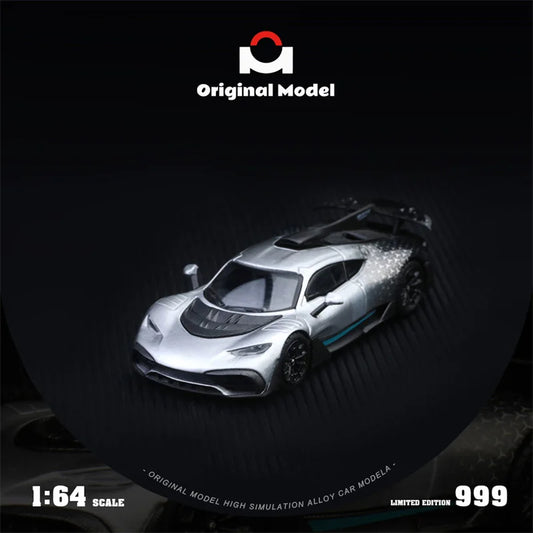 Original Model OM 1:64 One Starlight Silver Limited 999 Die-Cast Car Model Collection Miniature