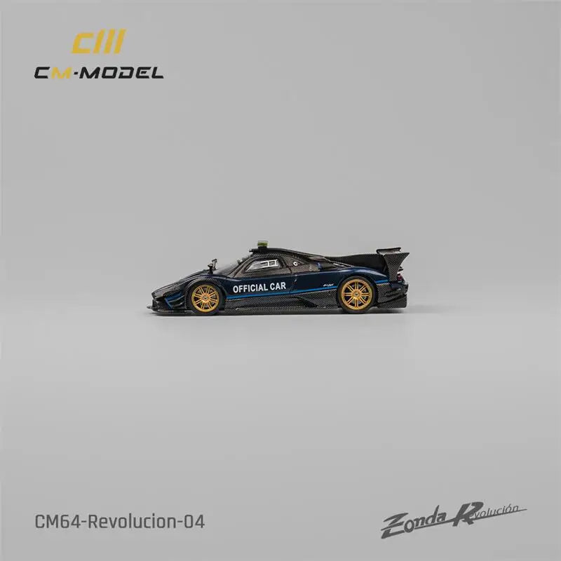 **Pre-Order** CM MODEL  1:64 Pagani Zonda Revolucion SafeCar Dark Blue Diecast Model Car