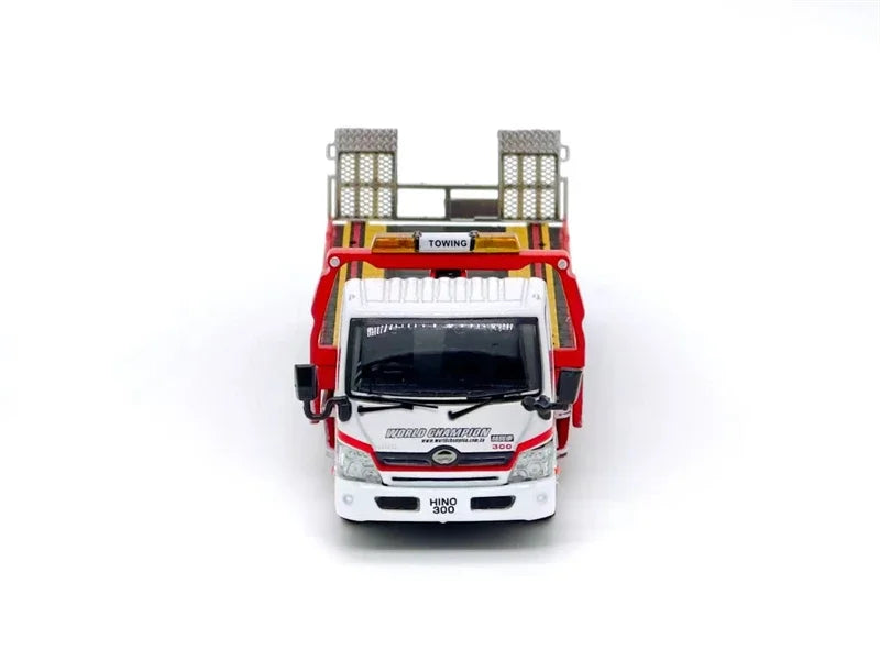 Unique Model × Tiny 1:64 Hino 300 Dutro Full floor trailer Diecast Model Car