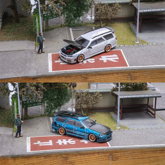 ZOOM 1:64 R34 Stagea WC34 260RS Diecast Model Car