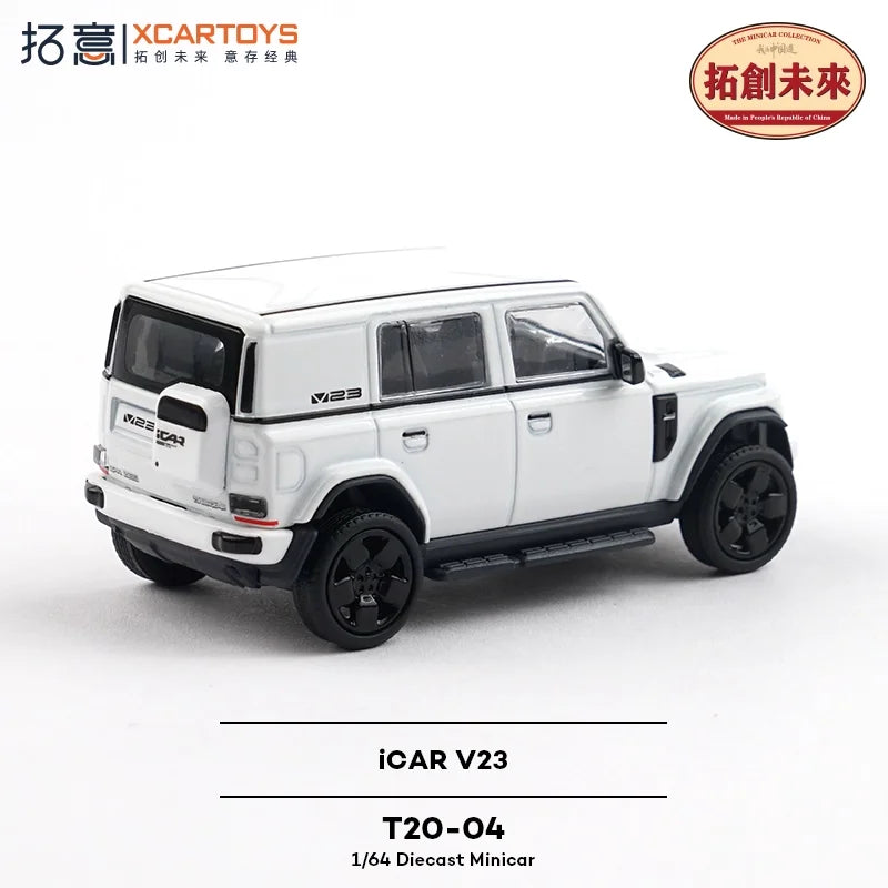 Xcartoys 1:64 iCAR V23 white Diecast Collector's Vehicle Model Car