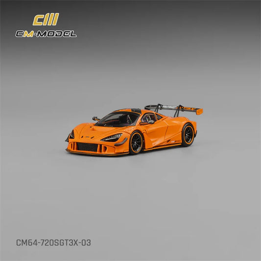 PreSale CM MODEL 1:64 720SGT3X Papaya Orange Die-Cast Car Model Collection Miniature