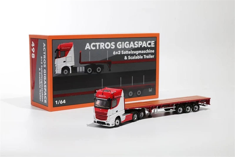 [PreSale]  GCD 1:64 Actros 3 GIGASPACE Sattelzugmaschine Scalable Trailer Blue Black Red White Diecast Model Car
