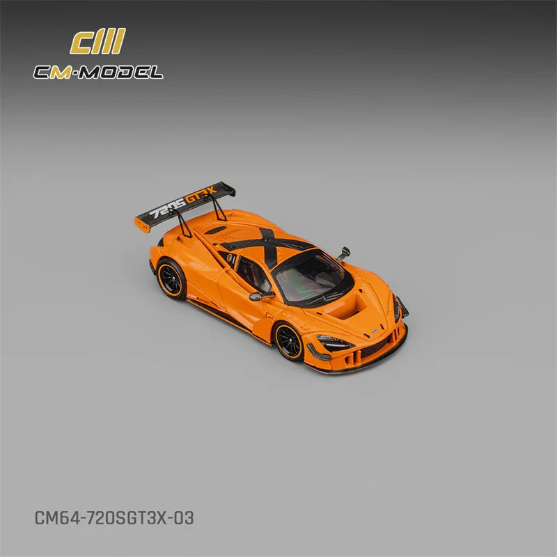 PreSale CM MODEL 1:64 720SGT3X Papaya Orange Die-Cast Car Model Collection Miniature