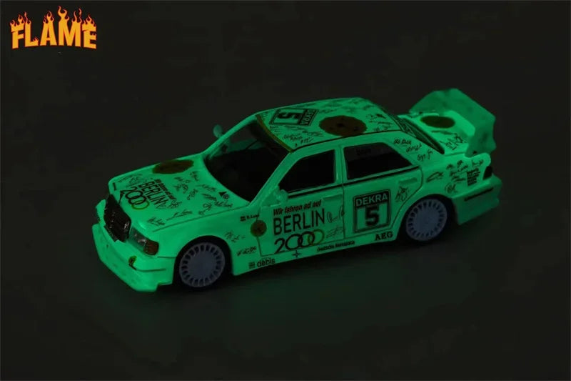 Flame 1:64 190E W201 2.5-16 Evo Berlin 2000 livery #5 White Luminescence limited299 Diecast Model Car
