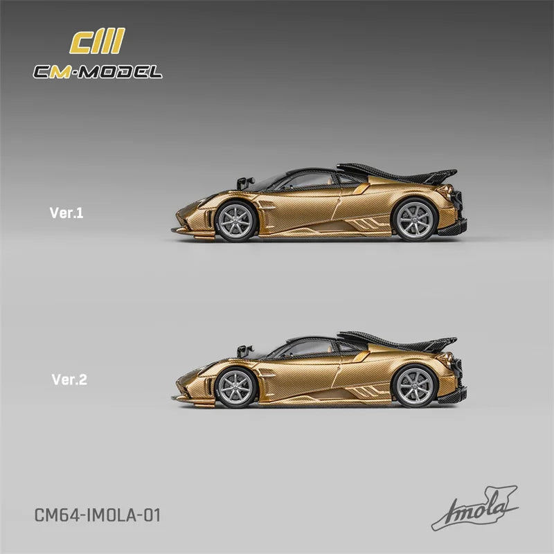 CM MODEL  1:64 Pagani Imola （Gold Fullcarbon）Diecast Model Car