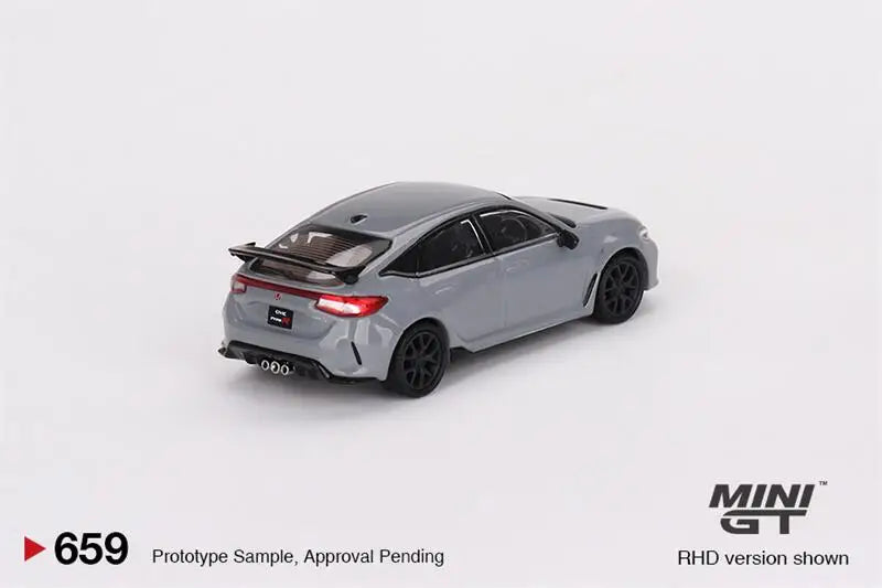 MINI GT 1:64 Honda Civic Type R Sonic Gray Pearl 2023 Diecast Model Car