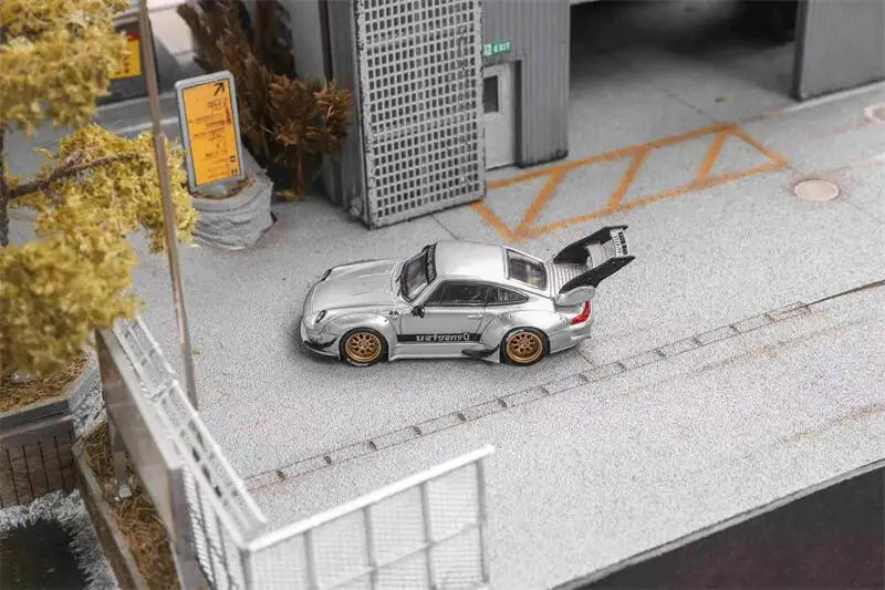 PreSale Star Model 1:64 Rauh-Welt Widebody RWB993 High Wing Die-Cast Car Model Collection Miniature desk decor