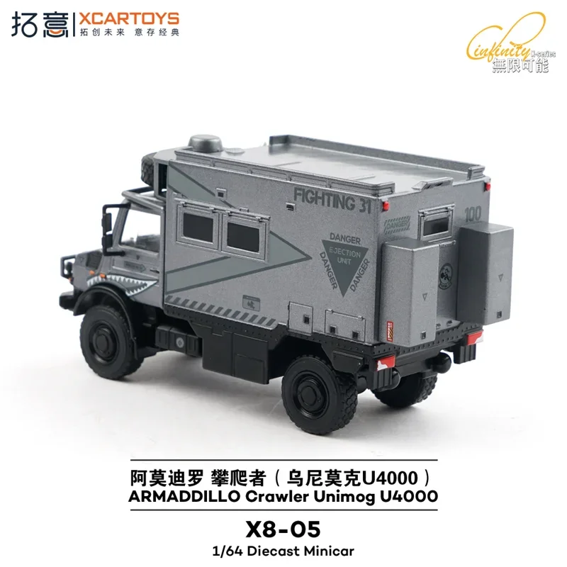 Xcartoys 1:64 ARMADDILLO Crawler Unimog U4000 gray Die-Cast Car Model Collection Miniature