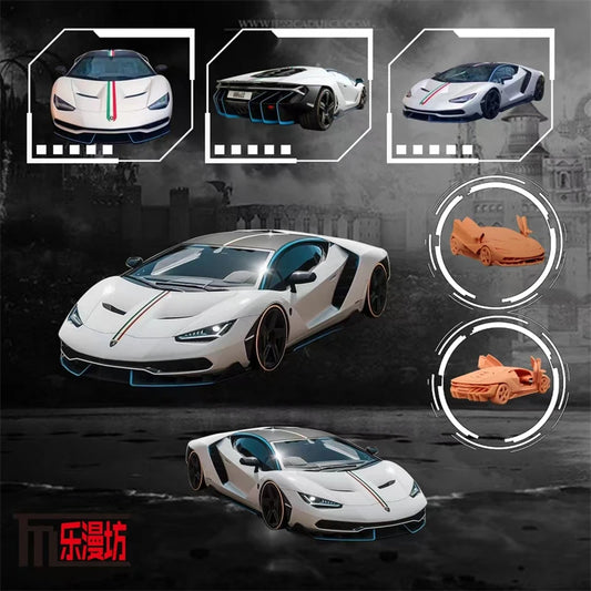 PreSale LeManFang LMF 1:64 Centenario White / Gray Collection Miniature DieCast Model Car